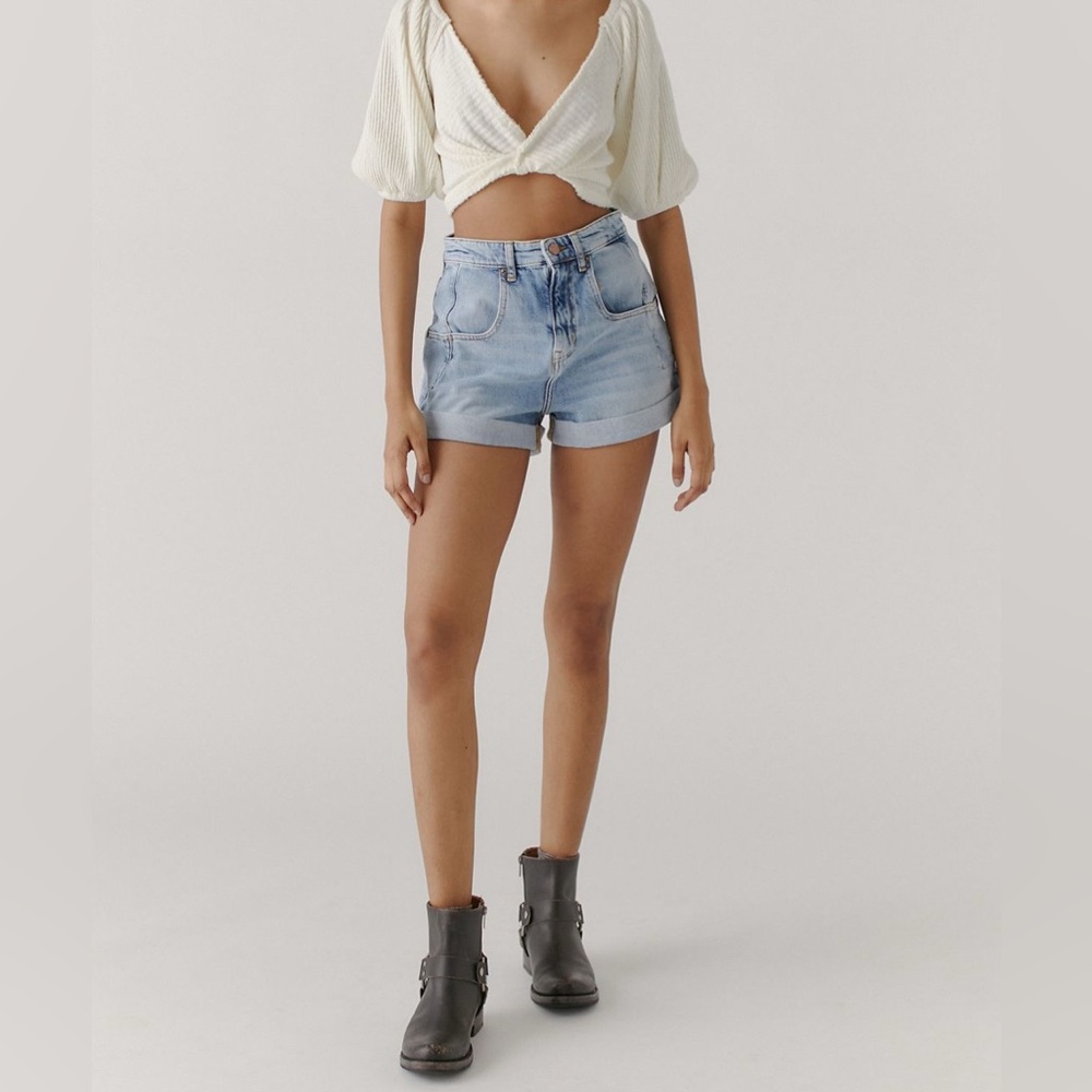 BDG Sky Blue Denim Shorts - Picture 4 of 4